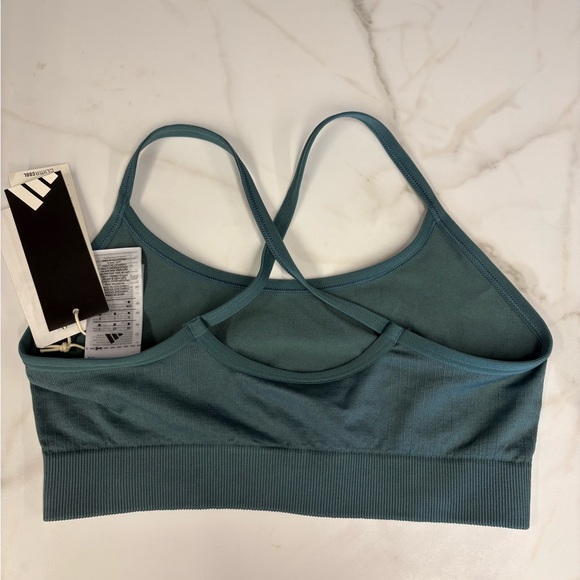 adidas Dark Green Sports Bra - Picture 3 of 7